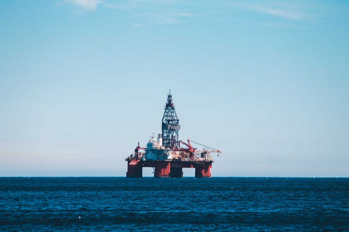 Offshore platform in the ocean